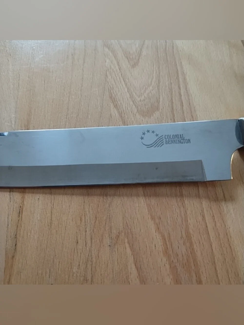 Colonial Bennington Chefs Knife Lifetime Cutlery Stainless Steel Wood Handle